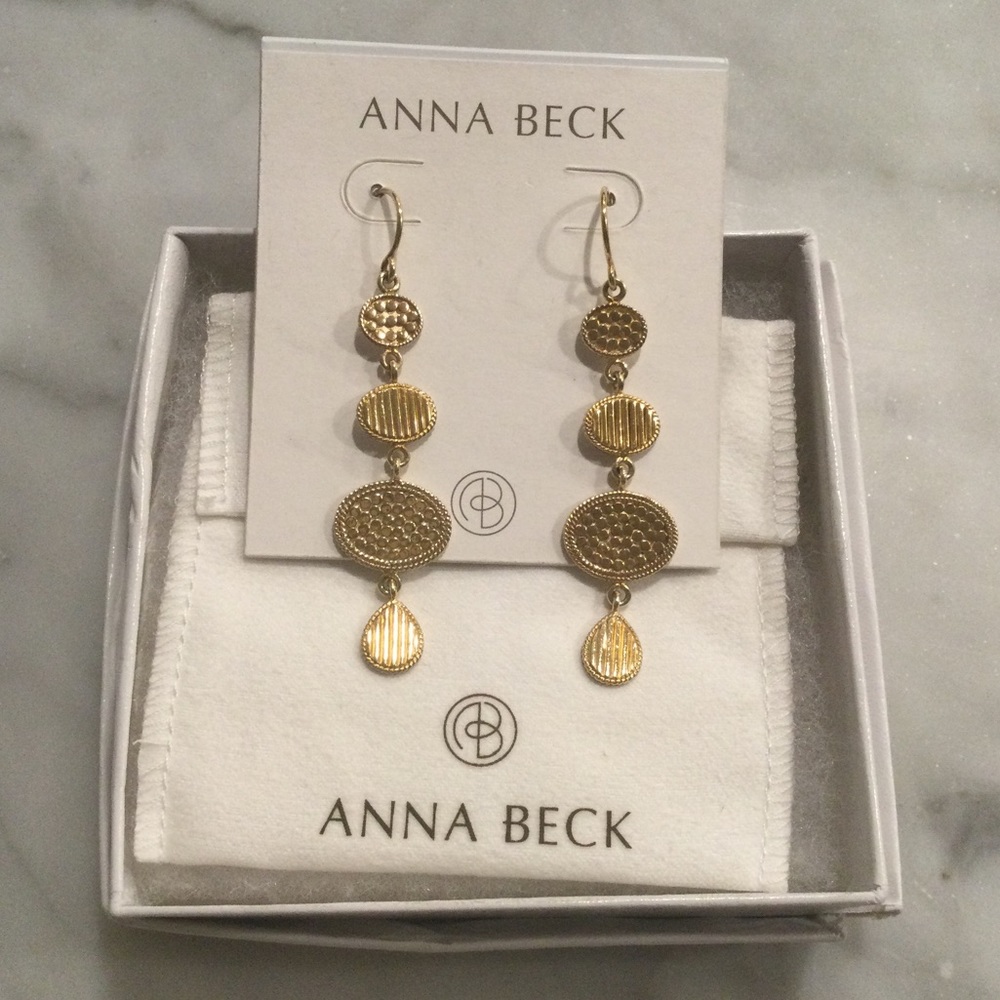 Anna Beck Gold Drop Earrings